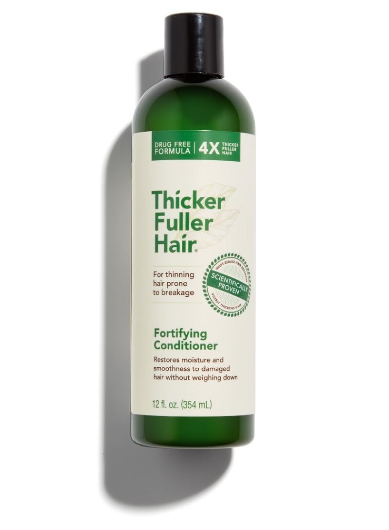 Thicker Fuller Hair Fortifying Conditioner – Lightweight Hydration for Thinning Hair – Smooths, Strengthens, and Nourishes with Mongongo Oil & Green Coffee – 354ml - Image 1