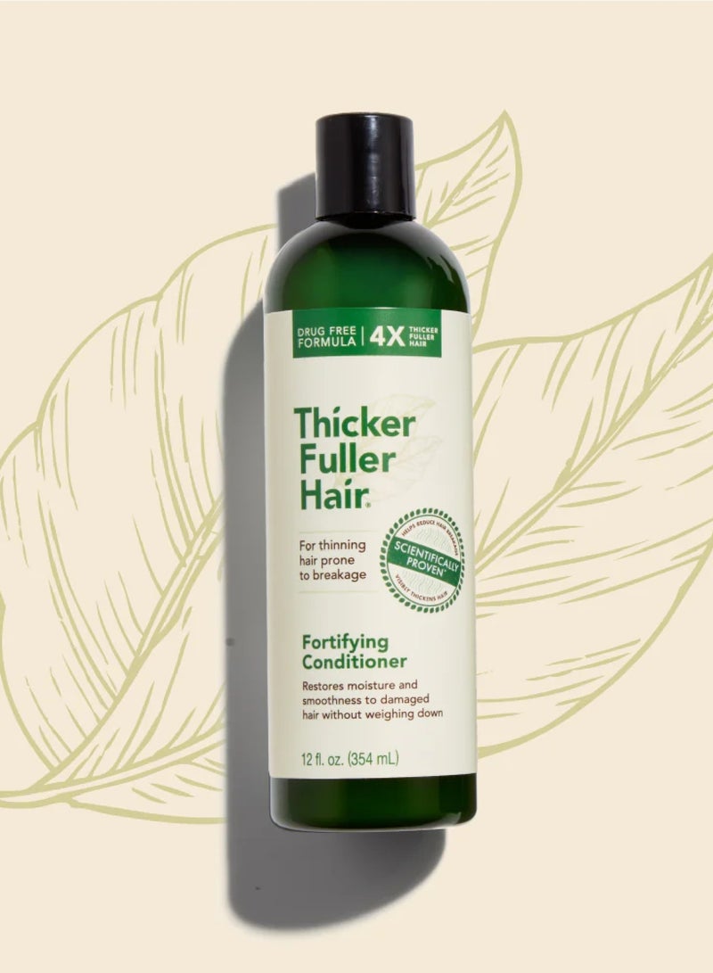 Thicker Fuller Hair Fortifying Conditioner – Lightweight Hydration for Thinning Hair – Smooths, Strengthens, and Nourishes with Mongongo Oil & Green Coffee – 354ml - Image 3