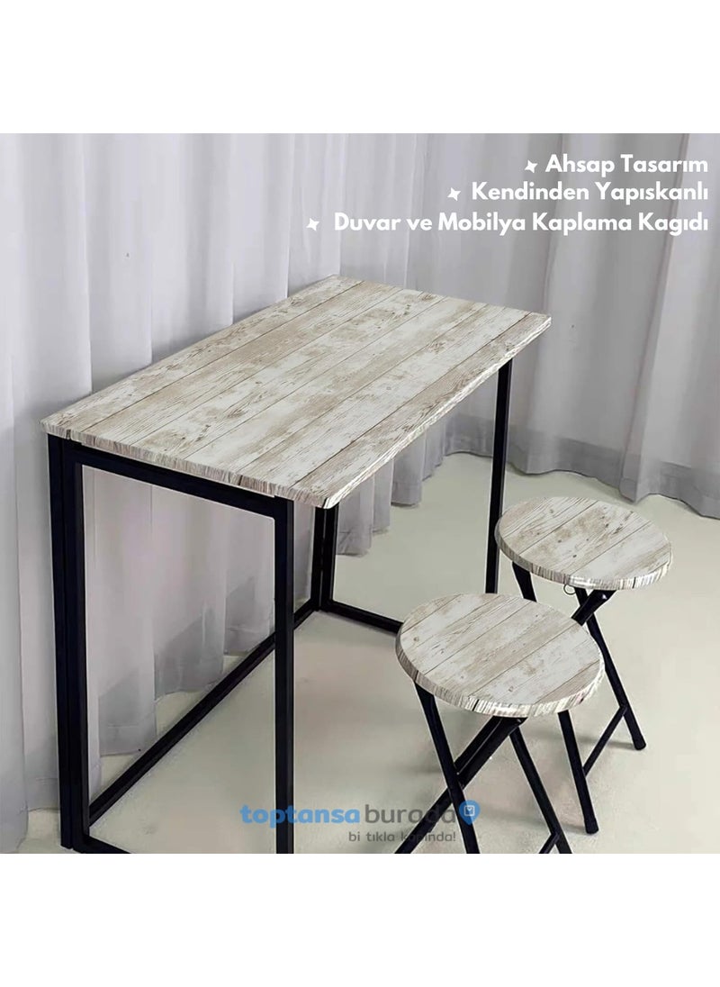 Technosmart 45CM×500CM Self Adhesive Wood Look Covering Paper Kitchen Cabinet Table Wall  - Image 5