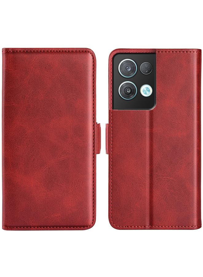 اس-توب جراب لهاتف OPPO Reno8 Pro، جراب هاتف جلدي أفقي قابل للطي مع مشبك مغناطيسي مزدوج الجوانب - Image 1