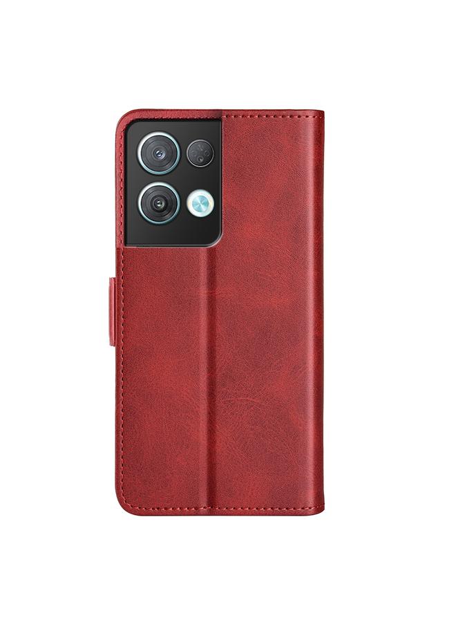 اس-توب جراب لهاتف OPPO Reno8 Pro، جراب هاتف جلدي أفقي قابل للطي مع مشبك مغناطيسي مزدوج الجوانب - Image 3