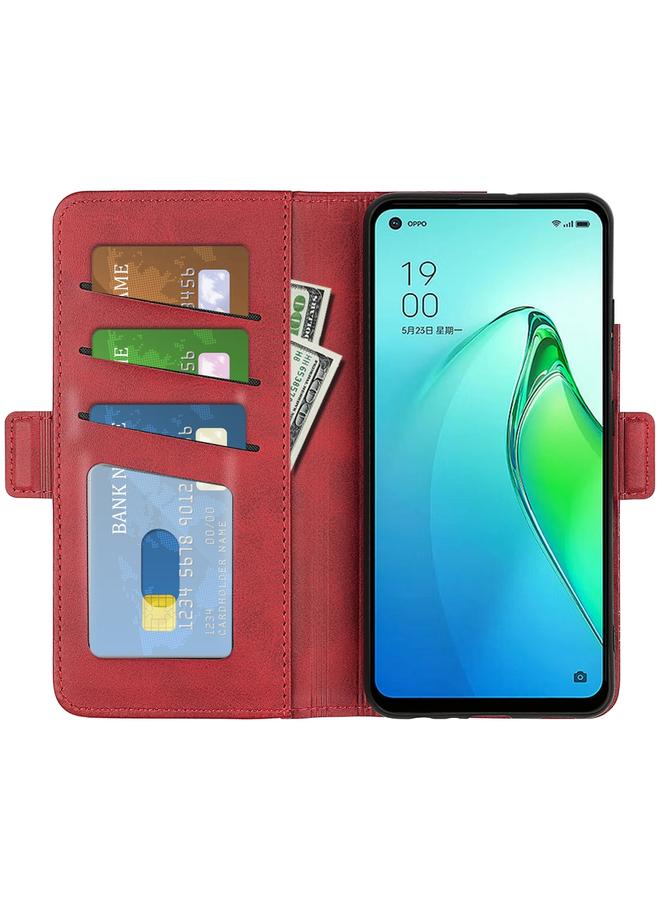 اس-توب جراب لهاتف OPPO Reno8 Pro، جراب هاتف جلدي أفقي قابل للطي مع مشبك مغناطيسي مزدوج الجوانب - Image 4