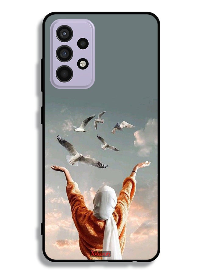 Tolwak Samsung Galaxy A52 4G Protective Case Cover Birds Flying - Image 1