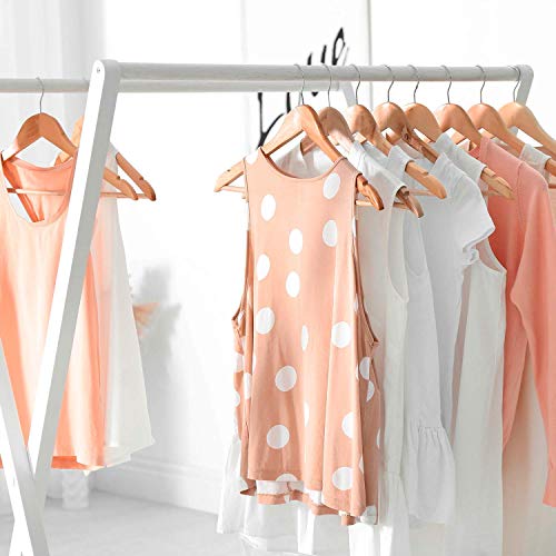 ZEPOLI - Wooden Suit Hangers - Premium Wood with Notches & Chrome Swivel Hook for Dress Clothes, Coats, Jackets (24 Pack, Beige) - Image 5
