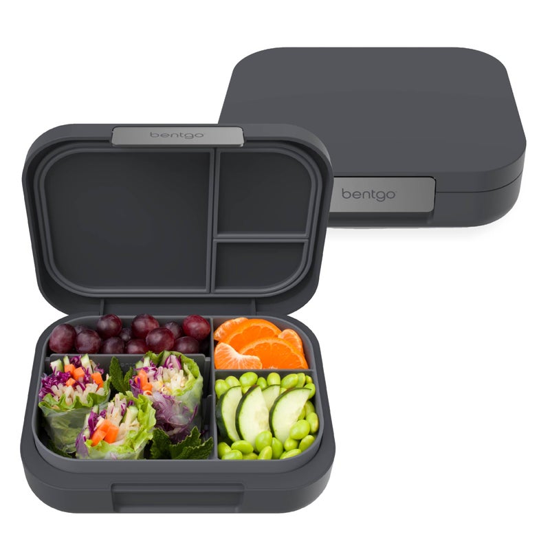 Bentgo Modern - Adult & Teen Bento Lunch Box; 3-4 Compartments, Leak-Resistant, 5.5 Cup Capacity/44 fl oz, Improved Locking Clips, Reusable, BPA-Free, Dishwasher/Microwave Safe Tray (Dark Gray) - Image 1