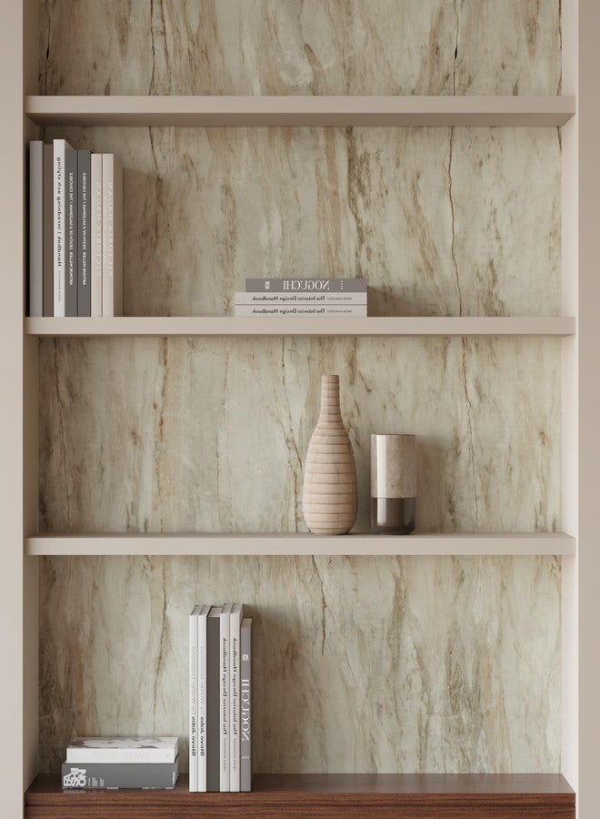 VaryPaper 15.7" x 315" Beige Slate Marble Wallpaper Peel and Stick Countertops Marble Contact Paper Waterproof Self Adhesive Kitchen Vinyl Wrap for Cabinets Removable Granite Wall Paper for Bedroom - Image 5