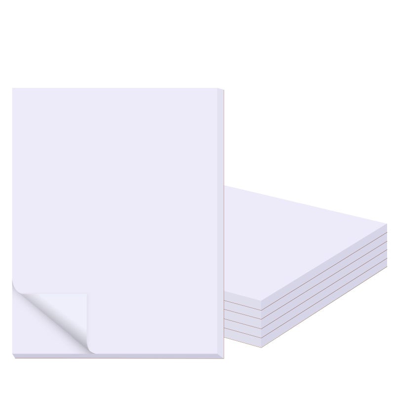 zmybcpack 6 Pack Blank White Memo Pads 8.5X11 Inch Unlined Note Pad Scratch Pads for Office, School, and Home Use (Each Pad 50 Sheets) - Image 1