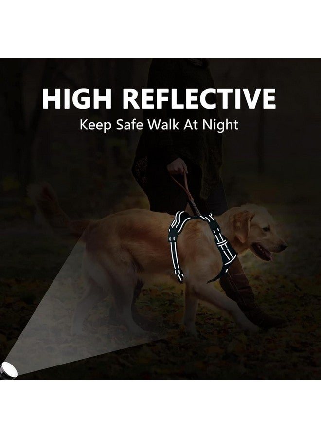 Emily Pets No Pull Dog Harness, No Choke Reflective Dog Vest, Adjustable Pet Harnesses With Easy Control Padded Handle For Small Medium Large Dogs(Pink, L) - Image 4