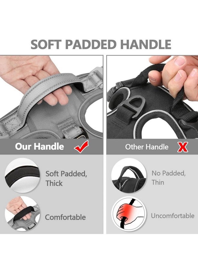 Emily Pets No Pull Dog Harness, No Choke Reflective Dog Vest, Adjustable Pet Harnesses With Easy Control Padded Handle For Small Medium Large Dogs(Pink, L) - Image 5