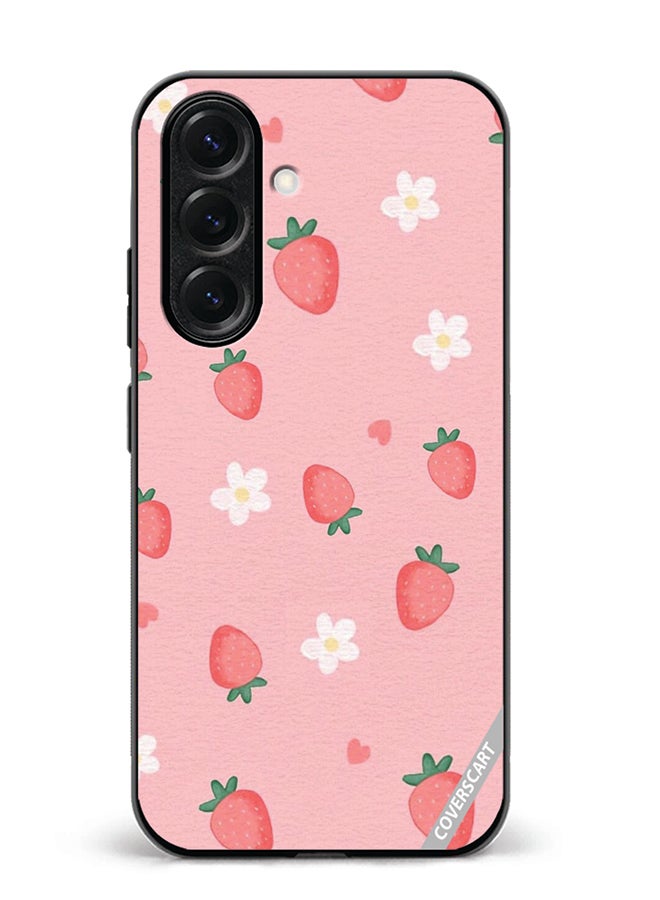 VR CREATIVE Protective Case Cover For Samsung Galaxy S25 Strawberry Design Multicolour