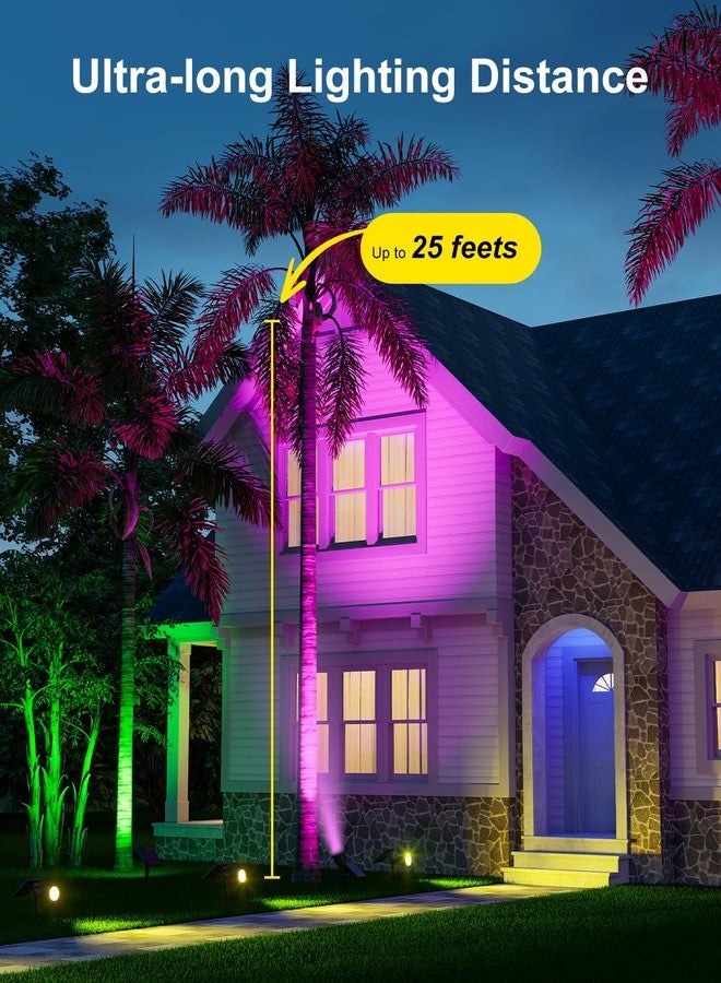 FALOVE Solar Spot Lights 7 Color 2 Pack - Image 2