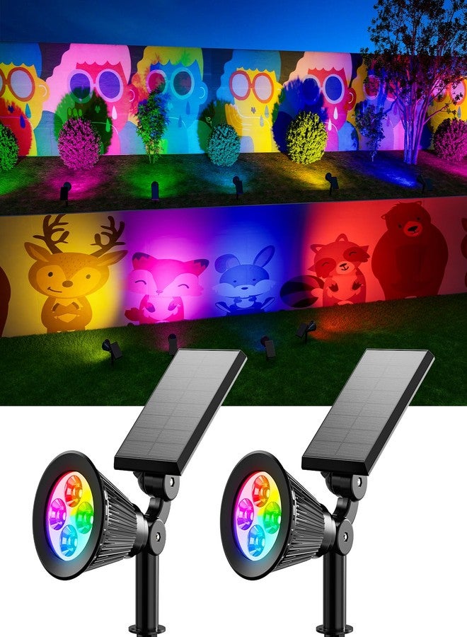 FALOVE Solar Spot Lights 7 Color 2 Pack - Image 1