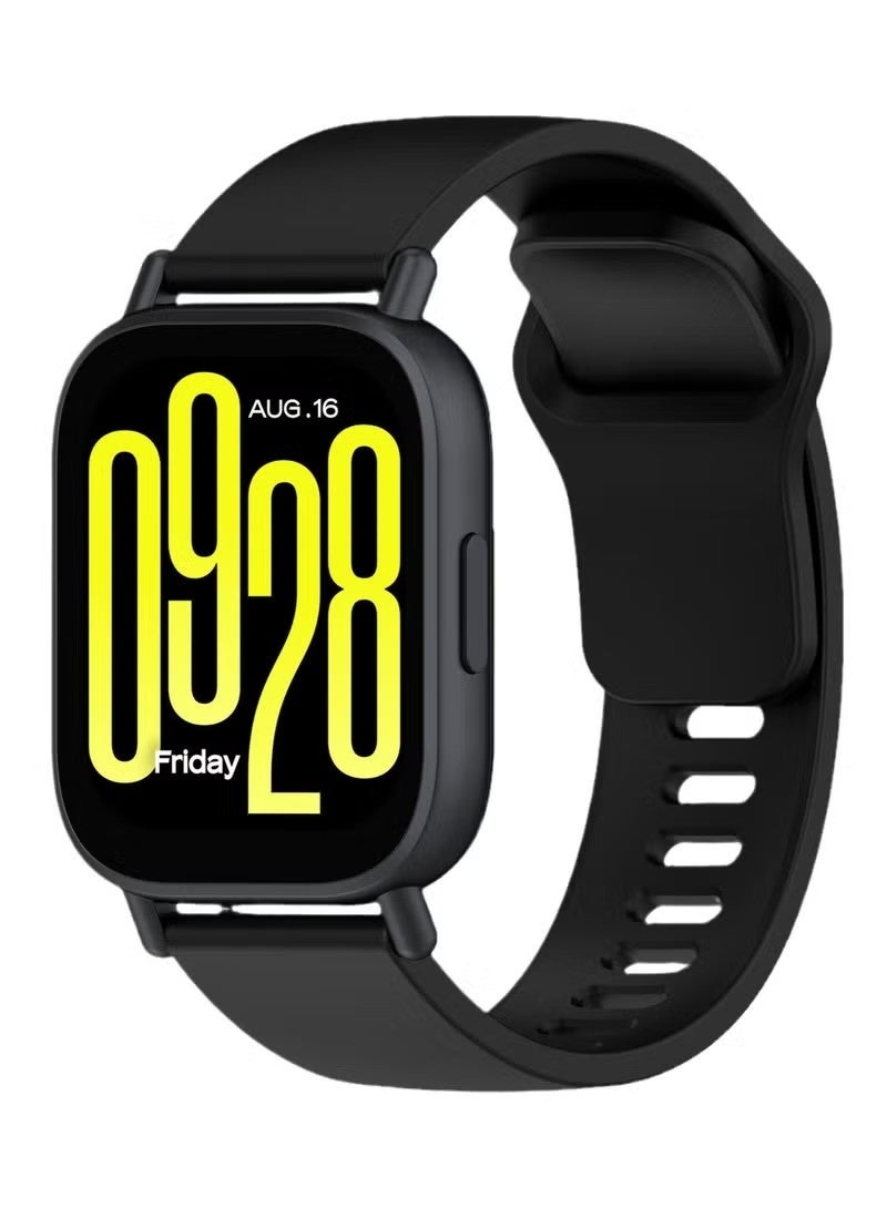 Silicone Strap Compatible with Redmi Watch 5 Active/Redmi Watch 5 Lite(Black) - Image 2