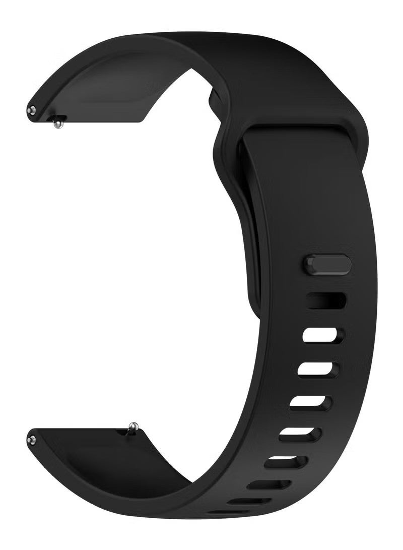 Silicone Strap Compatible with Redmi Watch 5 Active/Redmi Watch 5 Lite(Black) - Image 1