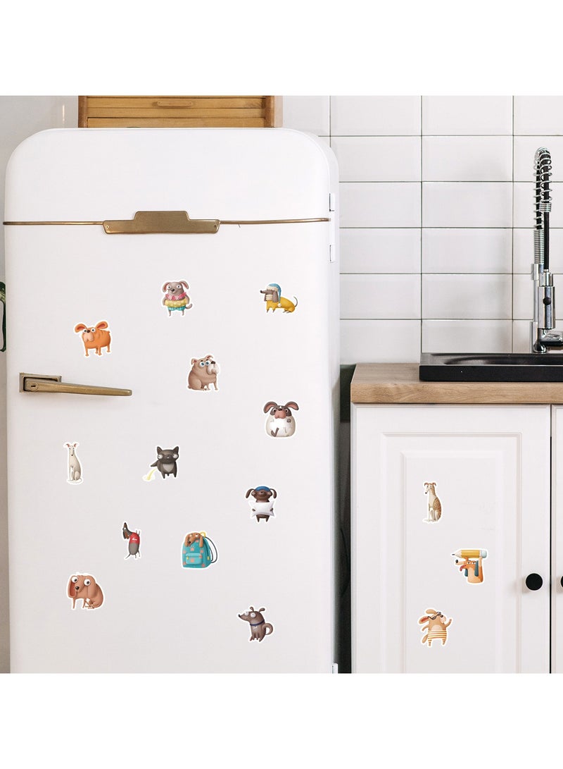 ORAINBOW 50 Pcs Cartoon Dog Graffiti Stickers for Refrigerator Phone Guitar Decoration Creative Waterproof Bottle Motorcycle Snowboard Travel Case Wall Guitar for Women Teens Girls Kids Adults - Image 3