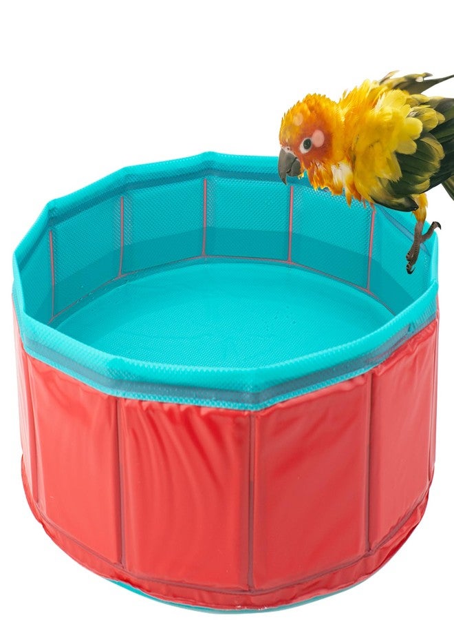 FlidRunest Conure Bathtub for Outdoor, Portable Parrot Bath Tub for Traver, Easy to Store and Carrier, Bird Pool Bathing Tub for Small to Large Birds African Grey Conure Lovebird Parakeet - Image 1