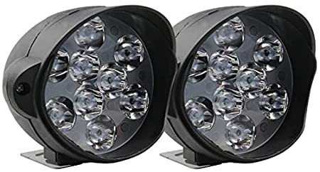 ELTRON TURBO Warranty Imported ELT87 Original 9 LED Fog Light/Lamp Waterproof, Head Lamp, Bar Light Universal For All Bike, Scooty, Motorcycle Work Lamp for Off-Roading (Pack Of 2, Switch,White) - Image 2