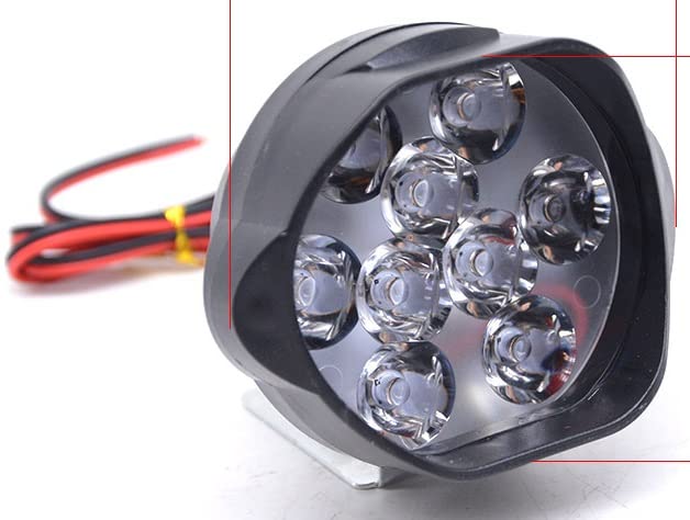 ELTRON TURBO Warranty Imported ELT87 Original 9 LED Fog Light/Lamp Waterproof, Head Lamp, Bar Light Universal For All Bike, Scooty, Motorcycle Work Lamp for Off-Roading (Pack Of 2, Switch,White) - Image 4