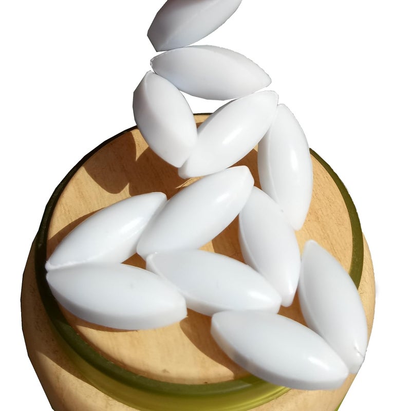BBTCTY PTFE Magnetic Stirrer Mixer Stir Bars White Color,Olive Shape, (Diameter 8mm,Length 20mm),Pack of 10pcs - Image 1