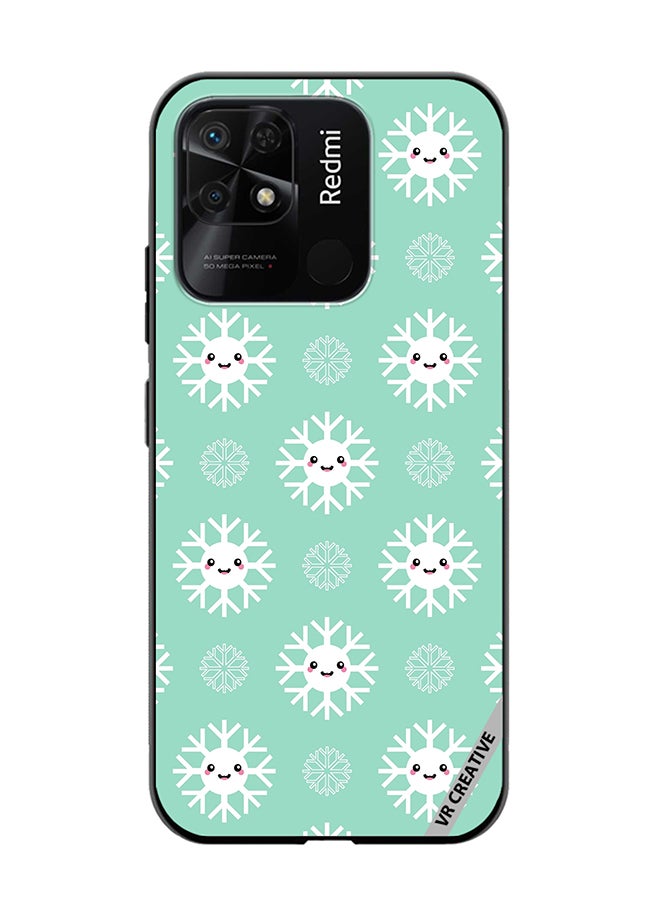 VR CREATIVE Protective Case Cover For Xiaomi Redmi 10C Cute And Happy Snowflakes Characters Design Multicolour - Image 1