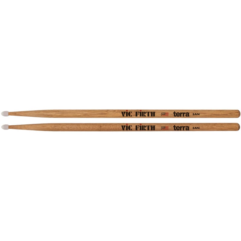 Vic Firth 5ATN Terra Wood Drumsticks Nylon Tip 4 Pair Value Pack
