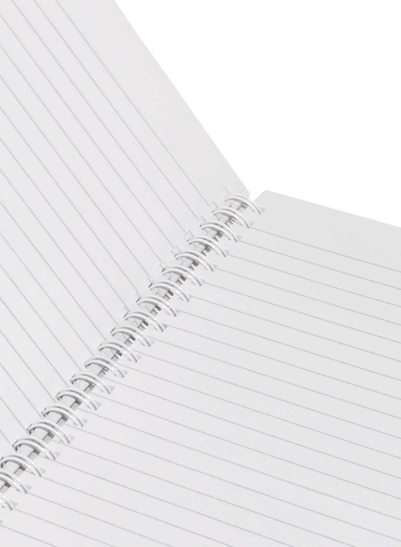 FIS LIGHT Pack of 5  Spiral Hard Cover Notebook, Single Line, 9X7 Inches (22.86 X 20.32 CM) 100 Sheets -LINBS971702 - Image 3