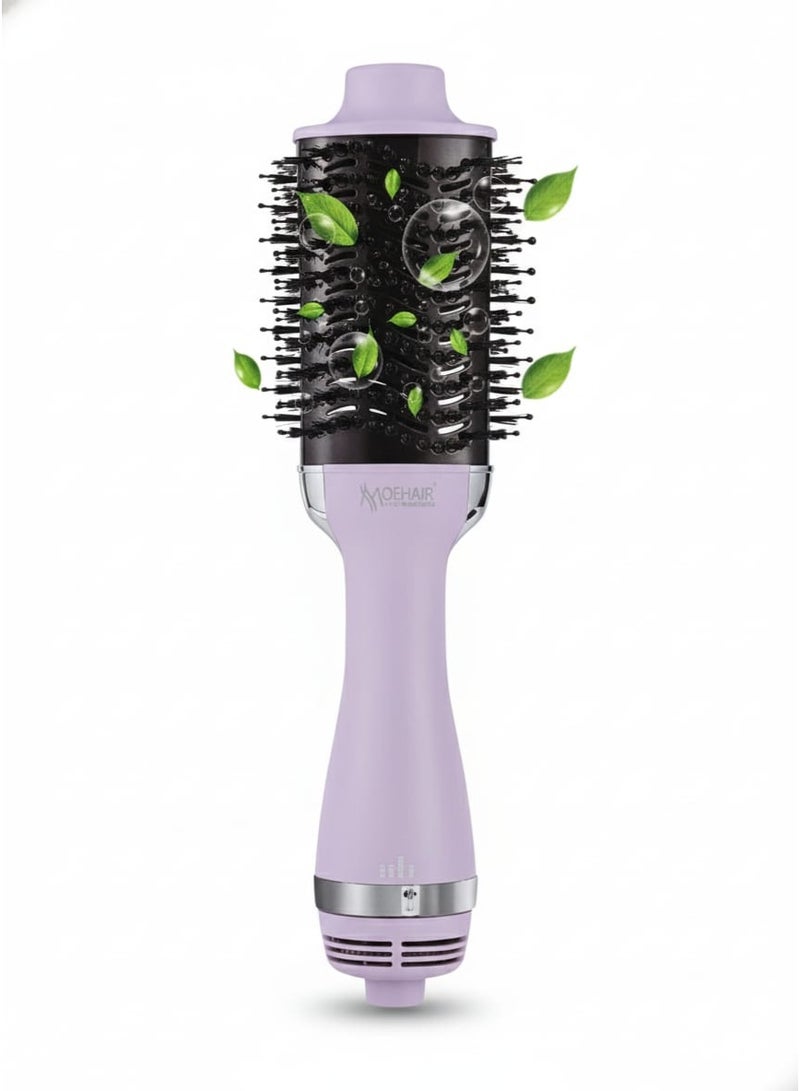 موهير مجفف شعر 2 في 1 وفرشاة تكثيف الشعر MO-7118، أداة تصفيف شعر احترافية للصالونات بقوة 1200 وات مع فوهة قابلة للفصل وإعدادات حرارة مزدوجة ووظيفة النفخ البارد وحماية من الحرارة ومحرك قوي وهادئ للحصول على نتائج ناعمة وخالية من التجعد. - Image 2