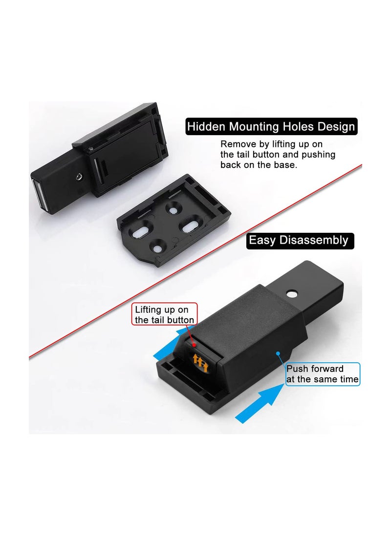 Generic - Heavy Duty Magnetic Door Rebounder - 2 Pack Push-to-Open Cabinet Hardware for Hidden Touch Latches and Drawer Pulls, Ideal for RV Closets, Strong Pop-Out Mechanism, Black Finish. - Image 1