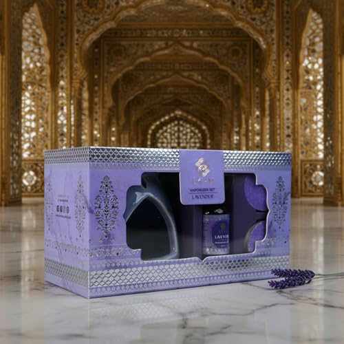 EKAM 2025–26 Festive Fragrance Gift Set Box| Aroma Oil Warmer Set | Lavender | Inspired by Sheesh Mahal | Perfect for Festivals, Celebrations, Gifting, Wedding, Home Décor - Image 2