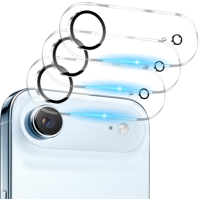Dengduoduo 3 Pack Camera Lens Protector for iPhone Air, Tempered Glass Lens Cover, Ultra HD, 9H Hardness, Anti-Scratch, Case Friendly [No Affect on Night Shots] - Image 1