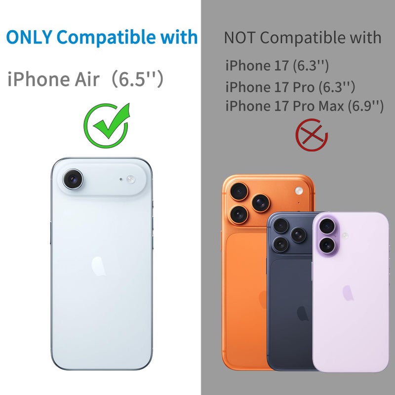 Dengduoduo 3 Pack Camera Lens Protector for iPhone Air, Tempered Glass Lens Cover, Ultra HD, 9H Hardness, Anti-Scratch, Case Friendly [No Affect on Night Shots] - Image 2