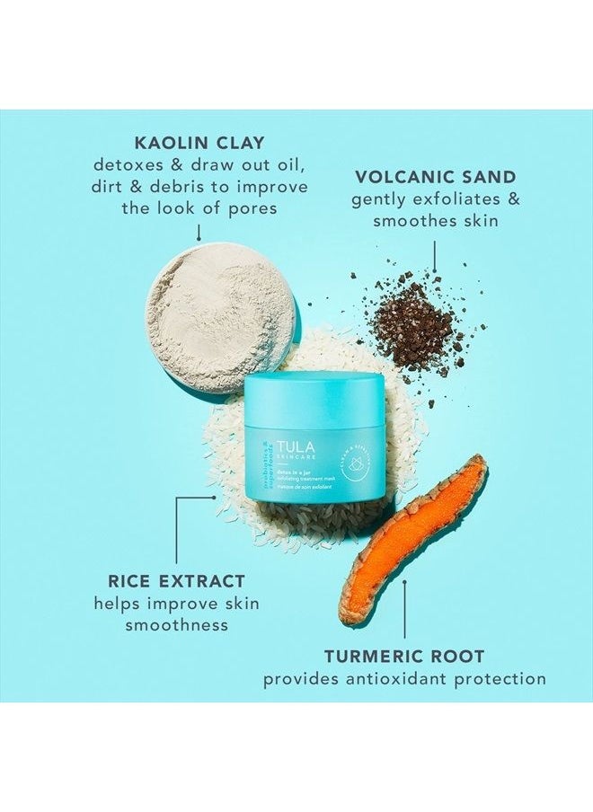 TULA Skin Care Detox in a Jar Exfoliating Treatment Mask with Hydrating Vitamin E, Soybean Oil and Bentonite Clay | 1.7 oz.  - Image 4