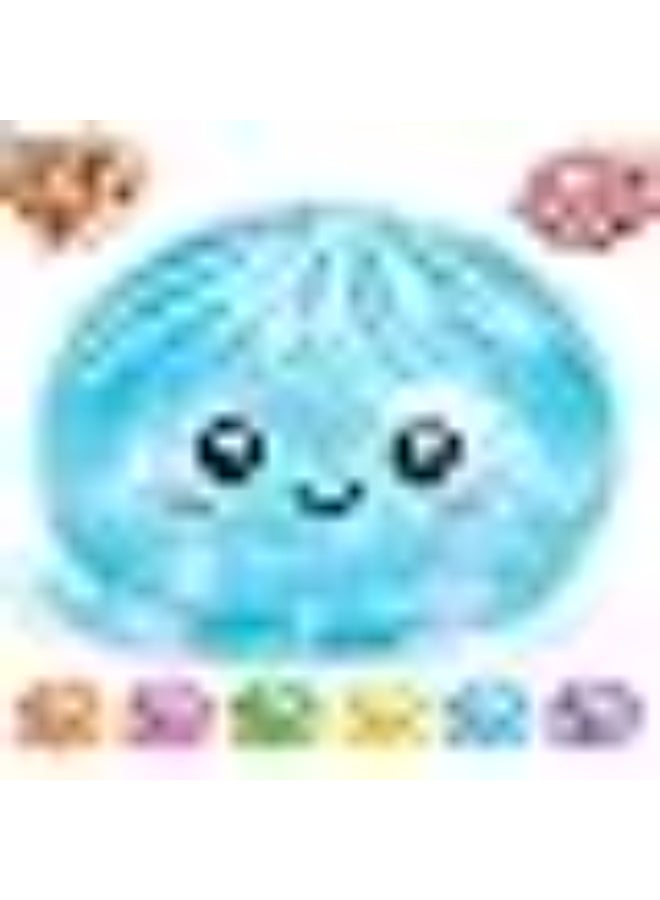 squishy Dumpling Squishies,3.4inch Colorful Dumpling Stress Balls, Fidget Sensory Toy, Squeeze Dough Ball Stress Relief Hand Toys with Food Steamer,Dumpling Squishy Mystery Box, 2 Colors Random (1pack) - Image 1