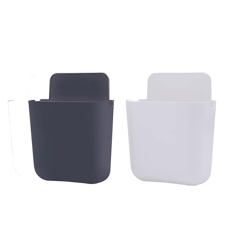 Anshri Plastic 2Piece Wall Mounted Storage Box Remote Storage Organizer Case for Air Conditioner TV Mobile Plug Holder Stand Rack,Phone Charger Plug Holder(Pack of 2) Multicolor,40x60x50 millimeters - Image 1
