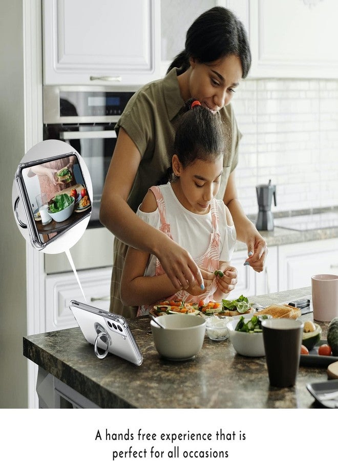 Silverback for Samsung Galaxy S22 Case Clear with Ring Kickstand, Protective Shock -Absorbing Bumper Shockproof Phone Case for Galaxy S22 -Clear - Image 5