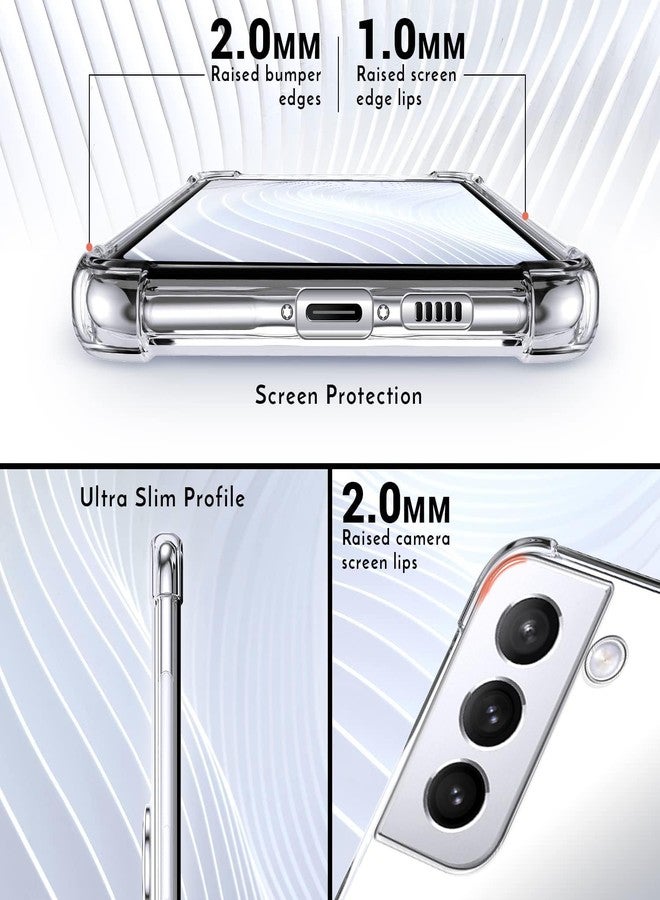Silverback for Samsung Galaxy S22 Case Clear with Ring Kickstand, Protective Shock -Absorbing Bumper Shockproof Phone Case for Galaxy S22 -Clear - Image 3