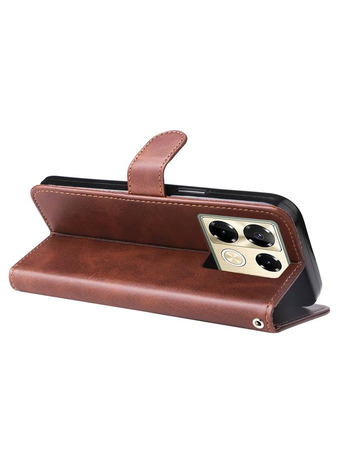 زبون جراب لهاتف Infinix Note 40 Pro 4G / 5G / Note 40 Pro+ جراب هاتف أنيق من جلد العجل بسحاب - Image 5