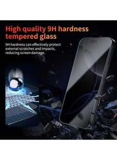 Generic Pack of 2 Privacy Screen Protectors for iPhone 16 Pro Max with 2 Camera Protection, Anti-Spy Screen Protector Camera Protection Film Privacy Film, 9H Hardness, Anti-Scratch, Bubble-Free  - Image 4