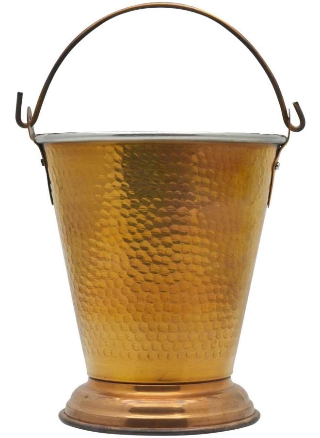 RAJ RAJ Copper Bucket, 13 CM, Copper, TCB003, Curry Server, Tableware, Biriyani Server  - Image 2