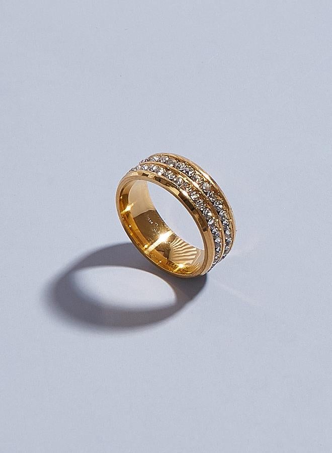 Styli Embellished Stainless Steel Ring - Image 1