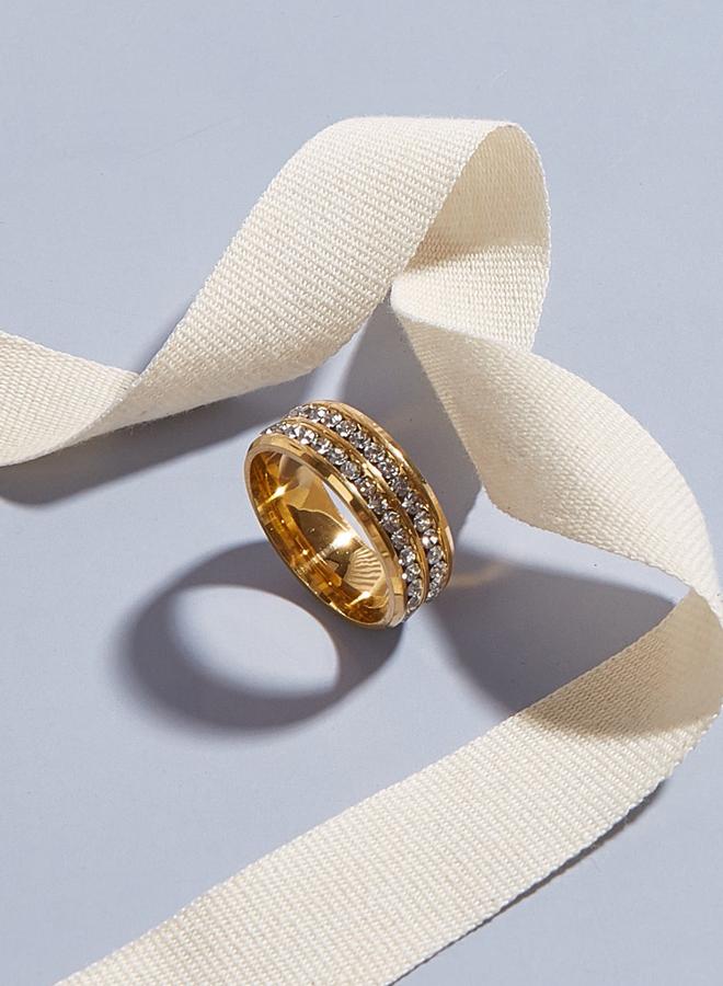 Styli Embellished Stainless Steel Ring - Image 3