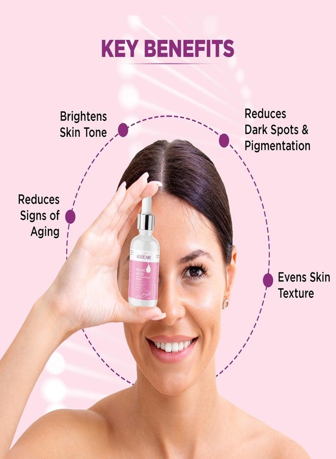 Kozicare Kojic Acid Face Serum For Acne And Dark Spots | Face Serum For Women & Men | Fast Absorbing & Deep Hydration |Helps Achieve a Radiant & Even Tone Skin -30 ML - Image 4