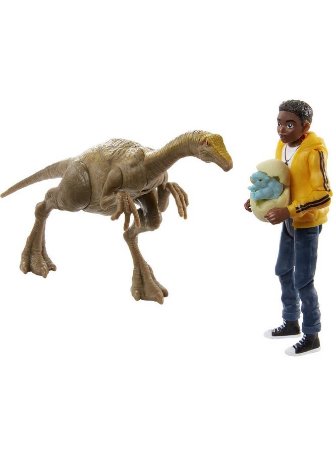 Mattel Games Jurassic World Toys Camp Cretaceous Darius And Gallimimus Human And Dino Pack With 2 Action Figures And 2 Accessories Toy Gift Set And Collectible For Dinosaur Fans  - Image 4