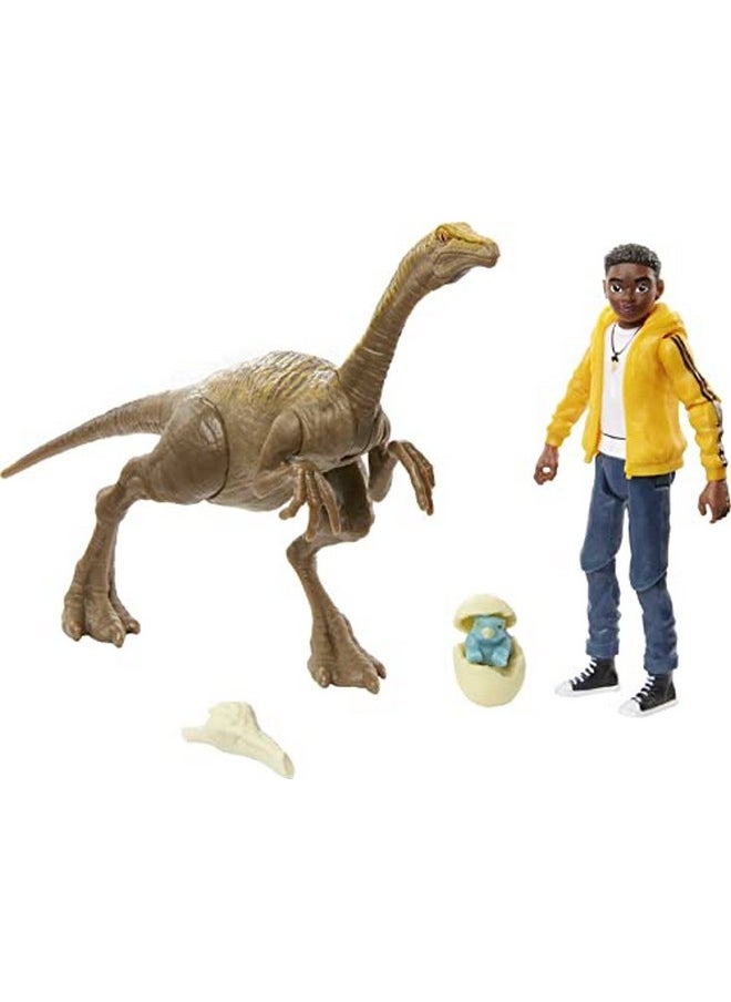 Mattel Games Jurassic World Toys Camp Cretaceous Darius And Gallimimus Human And Dino Pack With 2 Action Figures And 2 Accessories Toy Gift Set And Collectible For Dinosaur Fans  - Image 1