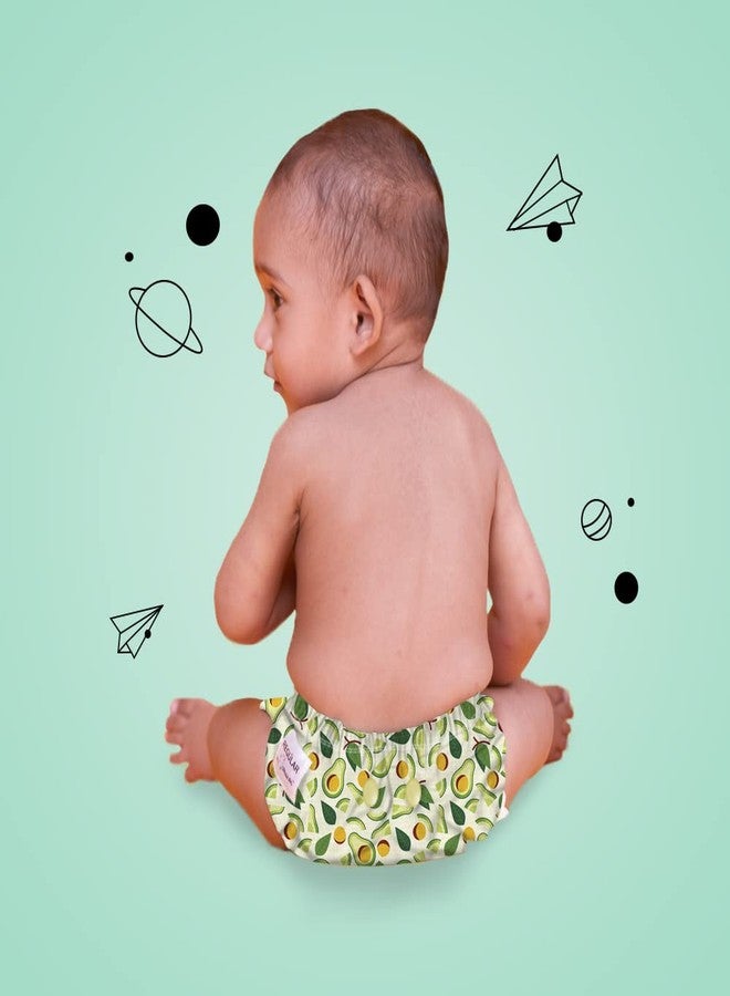 SNUGKINS Regular Cloth Diapers for Babies 3 Months-3 Years (5-17kg) | Washable & Reusable | 1 Cloth Diaper & 1 Wet-Free Microfiber Terry Soaker | Avocuddle - Image 5