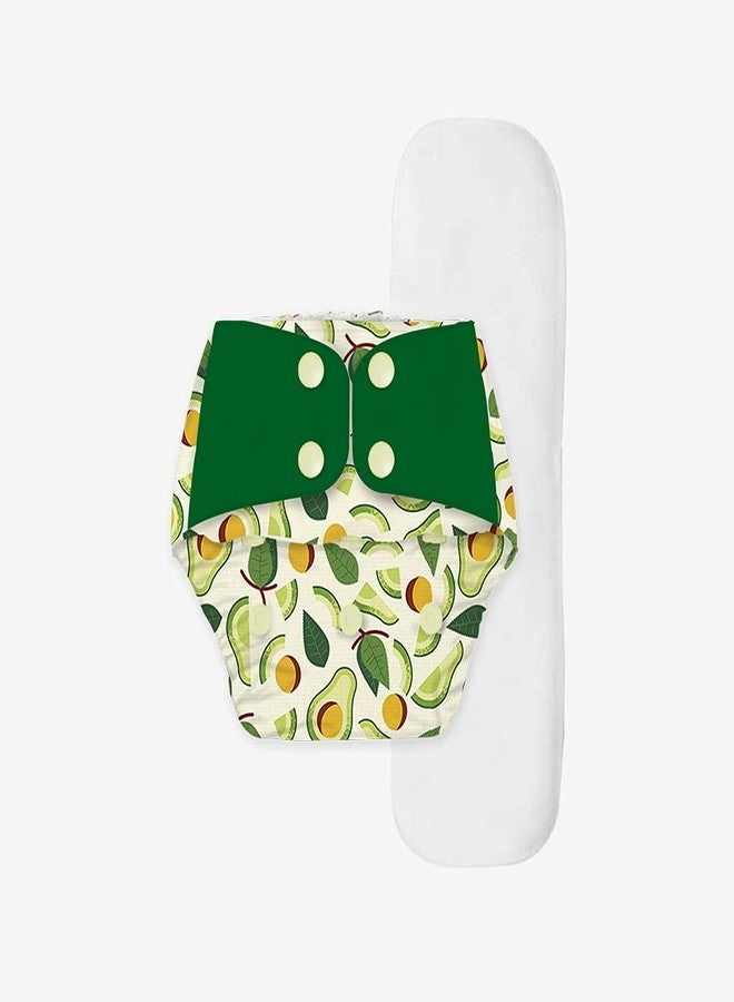 SNUGKINS Regular Cloth Diapers for Babies 3 Months-3 Years (5-17kg) | Washable & Reusable | 1 Cloth Diaper & 1 Wet-Free Microfiber Terry Soaker | Avocuddle - Image 1
