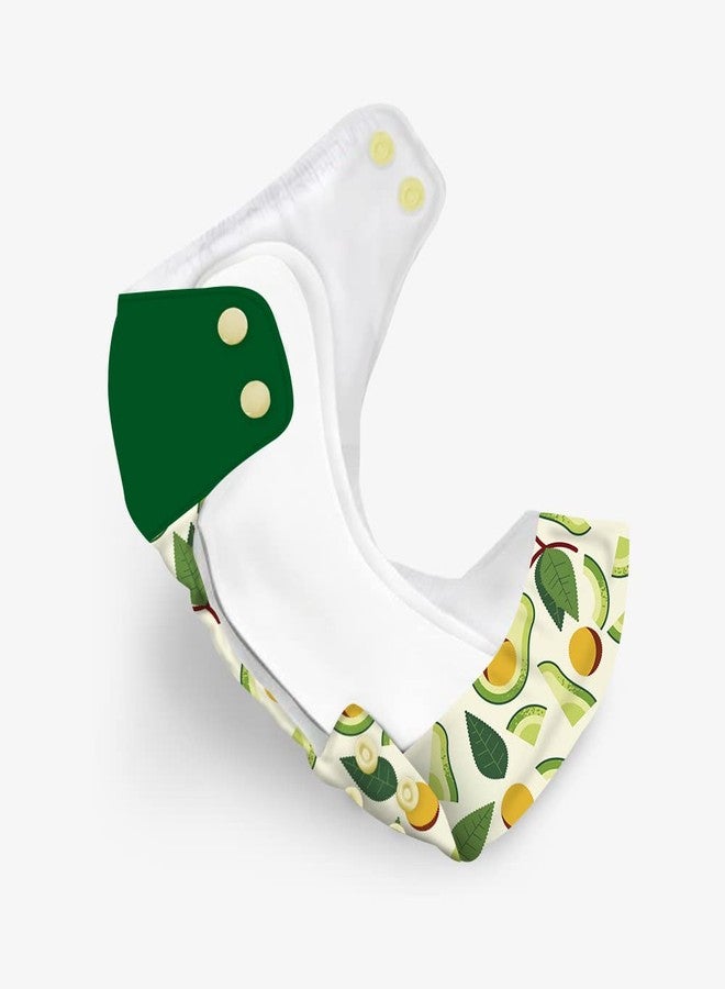 SNUGKINS Regular Cloth Diapers for Babies 3 Months-3 Years (5-17kg) | Washable & Reusable | 1 Cloth Diaper & 1 Wet-Free Microfiber Terry Soaker | Avocuddle - Image 2
