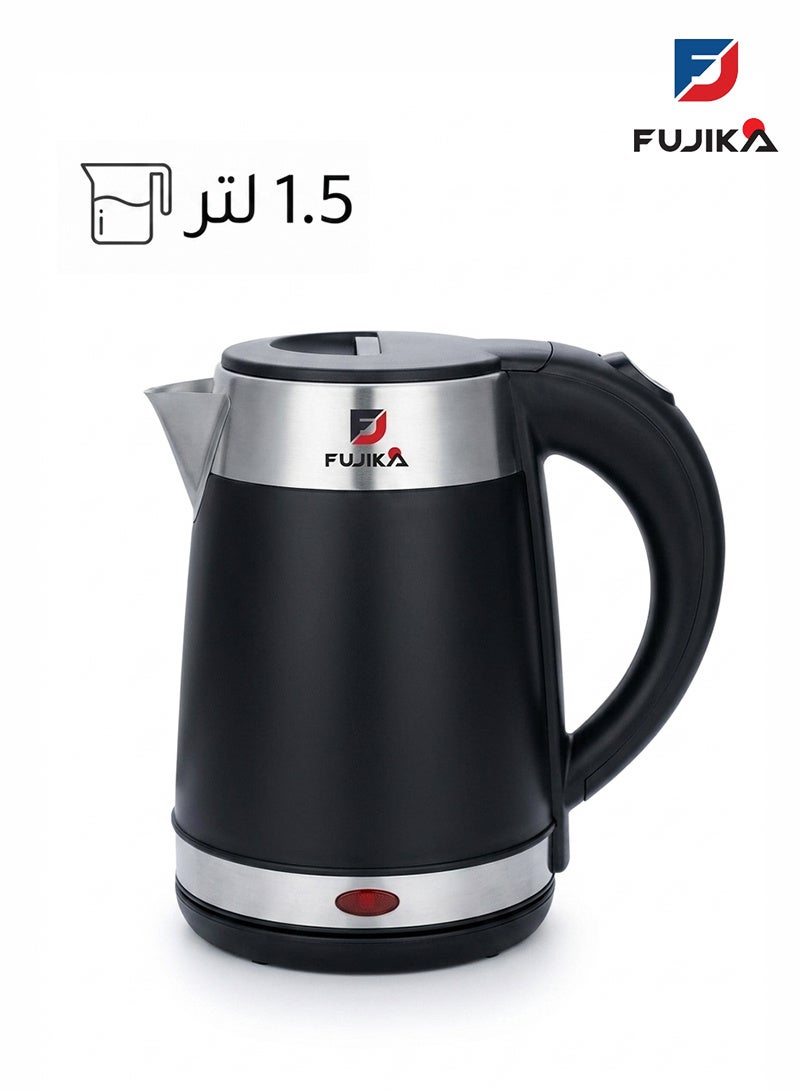 FUJIKA Electric Kettle - 1.5 Liters - 1500 Watts - Ideal for Homes and Hotels - FJK-1900S-1 - Image 1