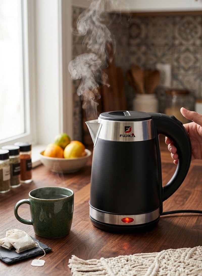 FUJIKA Electric Kettle - 1.5 Liters - 1500 Watts - Ideal for Homes and Hotels - FJK-1900S-1 - Image 2