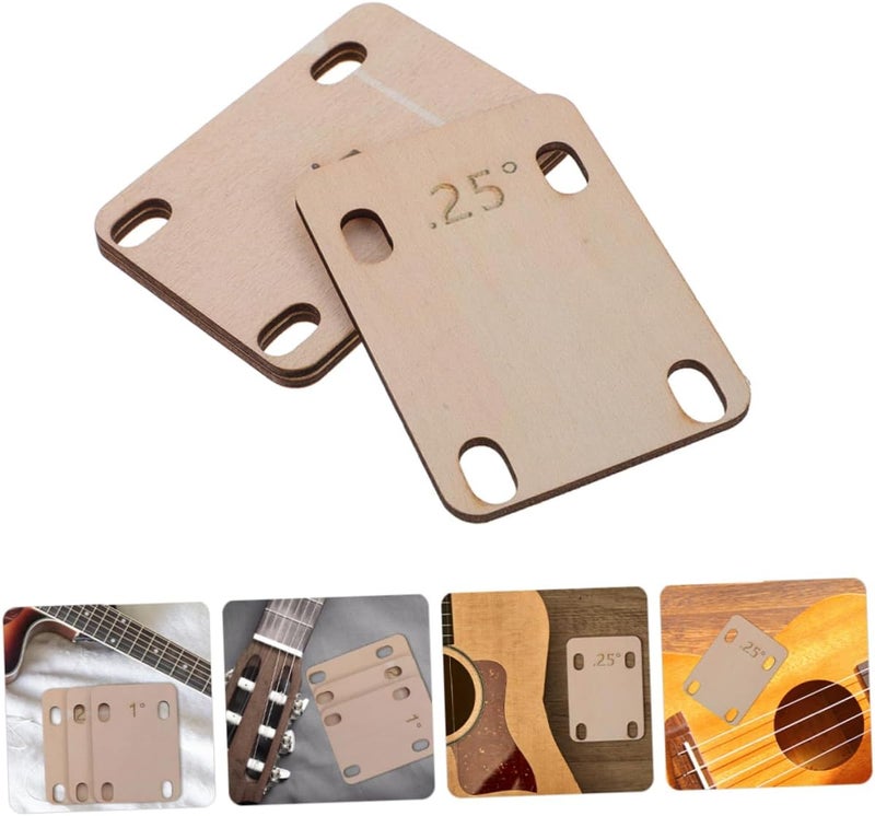 SUPVOX 3Pcs Guitar Neck Shim Thin Spacers for Bass Electric Guitar Adjustment Enhance Comfort Sound Quality Quick Installation Durable Design - Image 2